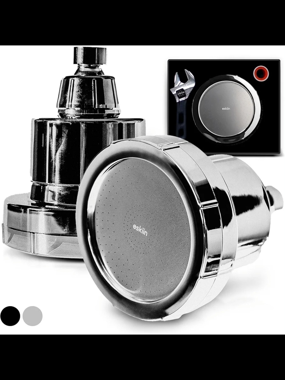 eskiin Shower Head Filter  - Chrome Finish